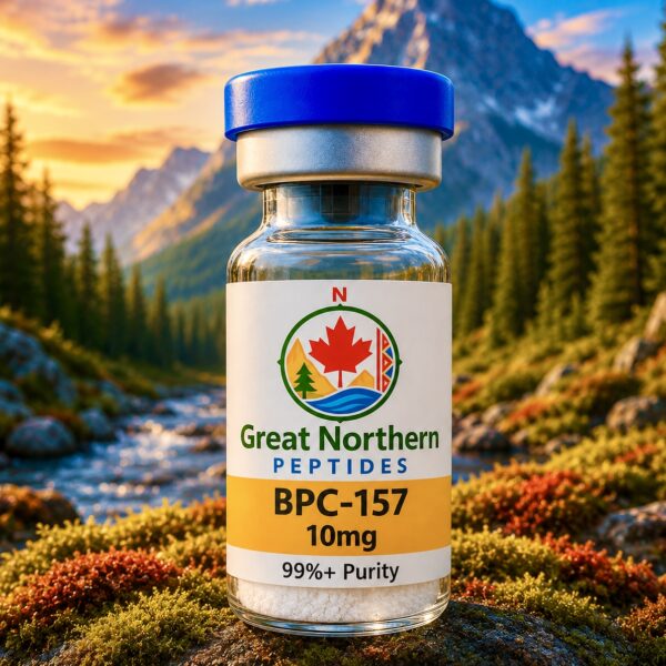 BPC-157 10 mg Peptide – Great Northern Peptides Canada Buy BPC-157 peptide in Canada – Great Northern Peptides 10 mg vial for healing, recovery, and gut repair.