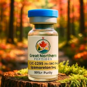 CJC-1295 (No DAC) 5 mg / Ipamorelin 5 mg Peptide – Great Northern Peptides Canada Buy CJC-1295 Ipamorelin peptide in Canada – Great Northern Peptides blend for GH, recovery, and sleep support.