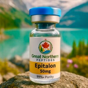 Epitalon 50mg Peptide – Great Northern Peptides Canada Buy Epitalon peptide in Canada – Great Northern Peptides 50mg vial for longevity, repair, and vitality.