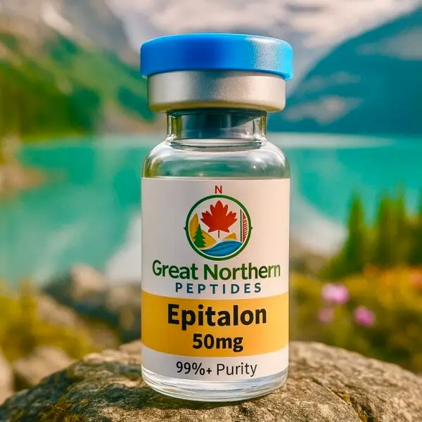 Buy Epitalon peptide in Canada – Great Northern Peptides 50mg vial for longevity, repair, and vitality.