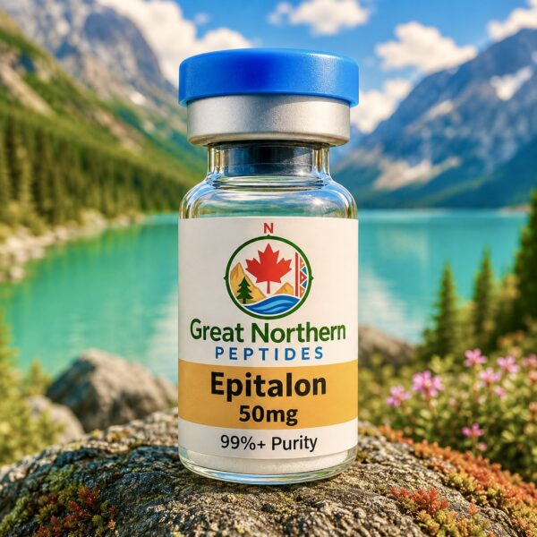 Epitalon 50mg Peptide – Great Northern Peptides Canada Buy Epitalon peptide in Canada – Great Northern Peptides 50mg vial for longevity, repair, and vitality.