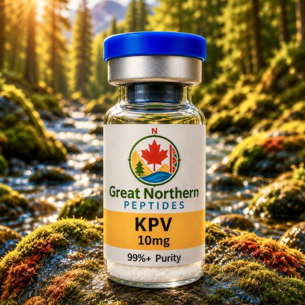 Buy KPV peptide in Canada – Great Northern Peptides 10 mg vial for gut, skin, and recovery support.