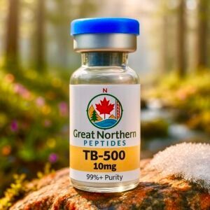 TB-500 10 mg Peptide – Great Northern Peptides Canada Buy TB-500 peptide in Canada – Great Northern Peptides 10 mg vial for recovery, healing, and repair.