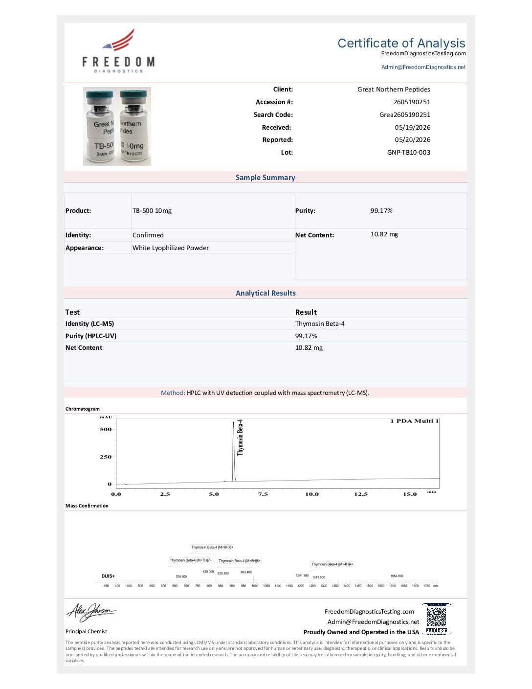 TB-500 10mg - May 21, 2026 TB-500 10mg