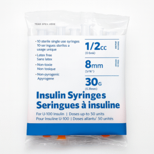 Insulin Syringes 0.5mL – Great Northern Peptides Canada Buy insulin syringes 0.5mL in Canada – 8mm 30G sterile needles for peptide use from Great Northern Peptides.