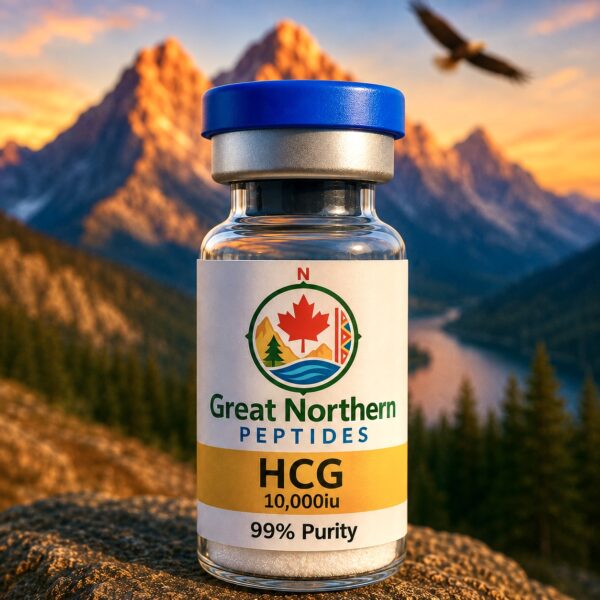 Buy HCG peptide in Canada – Great Northern Peptides 10,000 IU vial for hormone balance and recovery support.