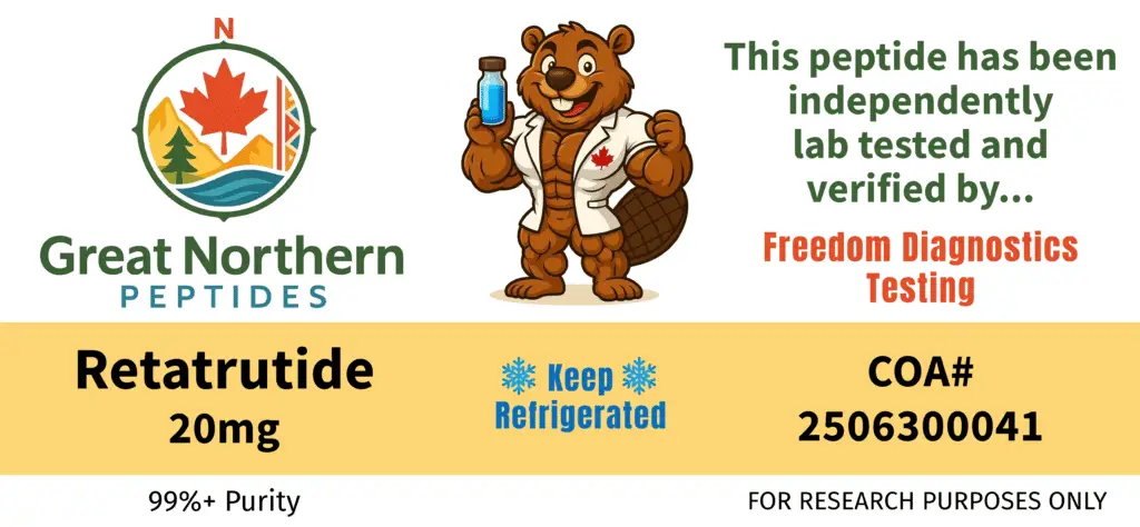 Example Peptide Label with COA Number – Great Northern Peptides Canada