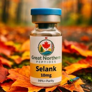 Selank 10 mg Peptide – Great Northern Peptides Canada Buy Selank peptide in Canada – Great Northern Peptides 10 mg vial for focus, calm, and cognitive support.