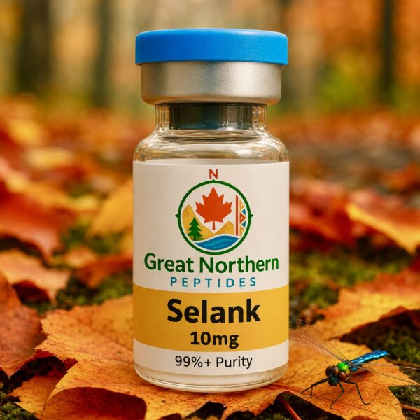 Selank 10 mg Peptide – Great Northern Peptides Canada Buy Selank peptide in Canada – Great Northern Peptides 10 mg vial for focus, calm, and cognitive support.