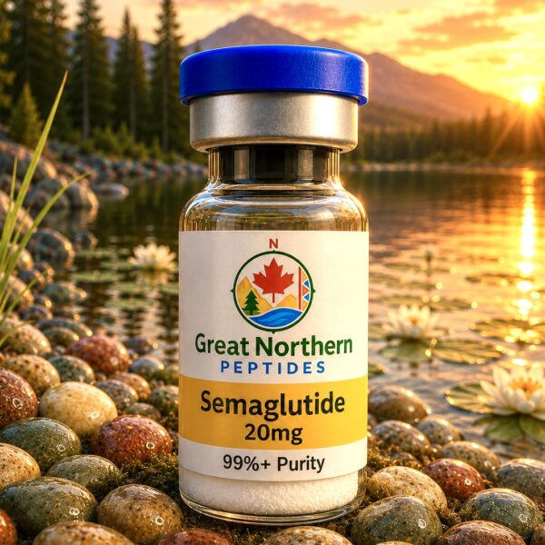 Semaglutide 20 mg Peptide – Great Northern Peptides Canada Buy Semaglutide peptide in Canada – Great Northern Peptides 20 mg vial for weight and appetite support.