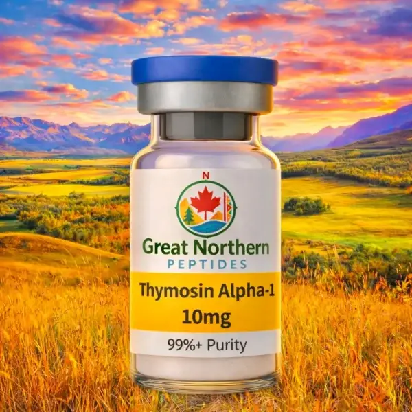 Thymosin Alpha-1 10mg peptide vial by Great Northern Peptides – immune support peptide for recovery and research in Canada
