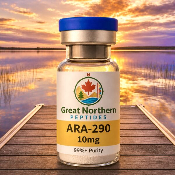ARA-290 10mg | Great Northern Peptides Canada ARA-290 10mg peptide vial by Great Northern Peptides Canada – lab-tested research peptide with 99%+ purity
